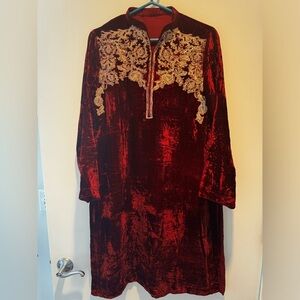 Indian / Pakistani Velvet Shalwar Kameez - 3 Piece Suit